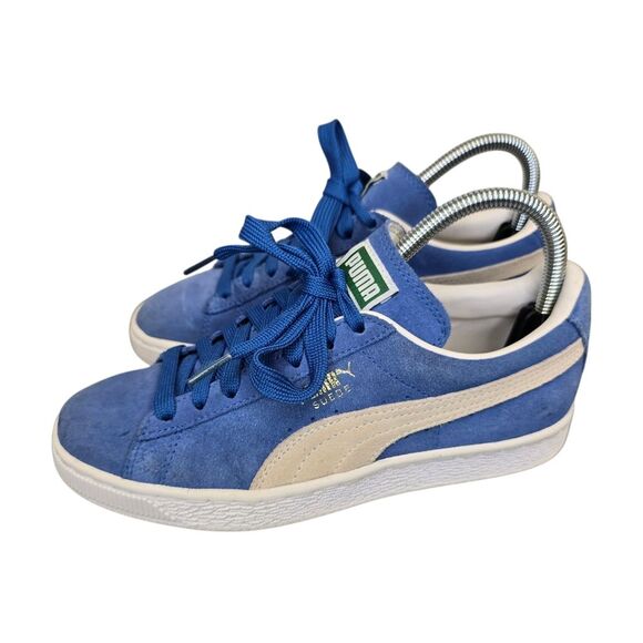 Puma Women's 6.5 Suede Classic Olympian Blue White Lace Up Sneakers 362213-64 - Picture 4 of 15